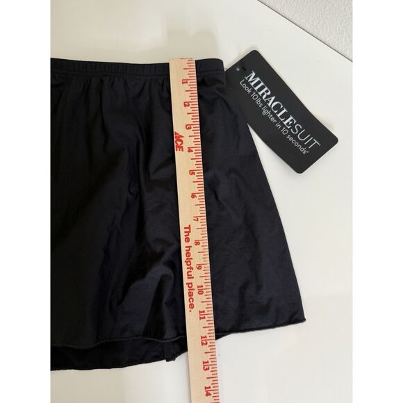 New Miraclesuit Black Solid Skirt Brief Swim Bottom Size US 8 Miracle Suit - Picture 6 of 9